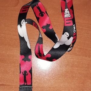 Disney Pixar Big Hero 6 Baymax and Hiro Hamada Black One Size Lanyard Unisex
